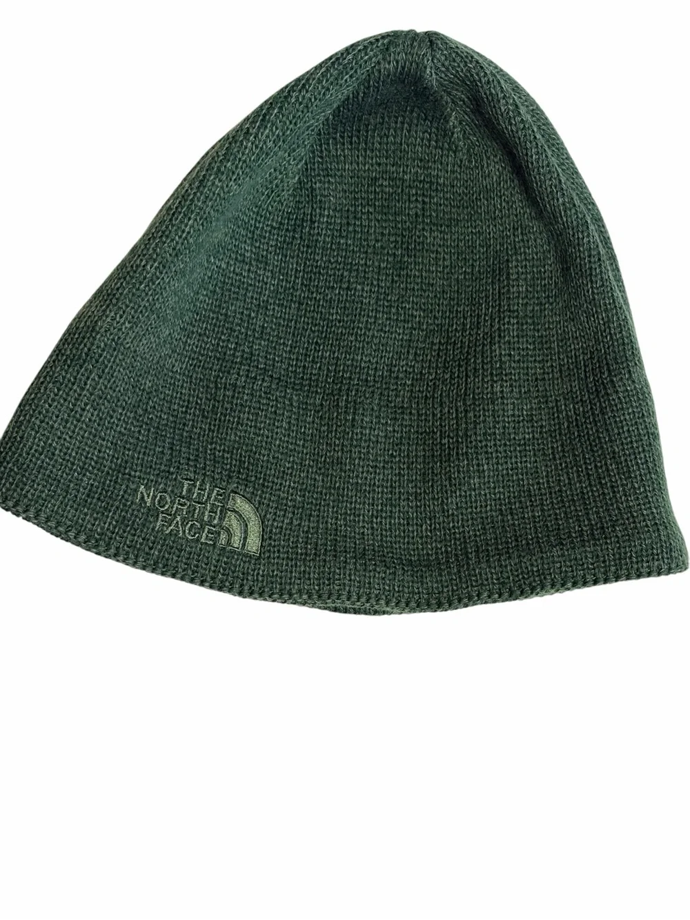 The North Face Green Knit Beanie Cap Hat Warm Cozy Cabincore Gorpcore Like New
